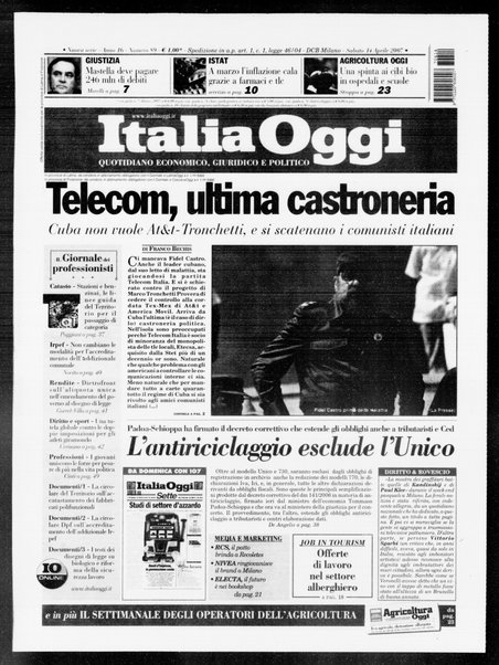 Italia oggi : quotidiano di economia finanza e politica